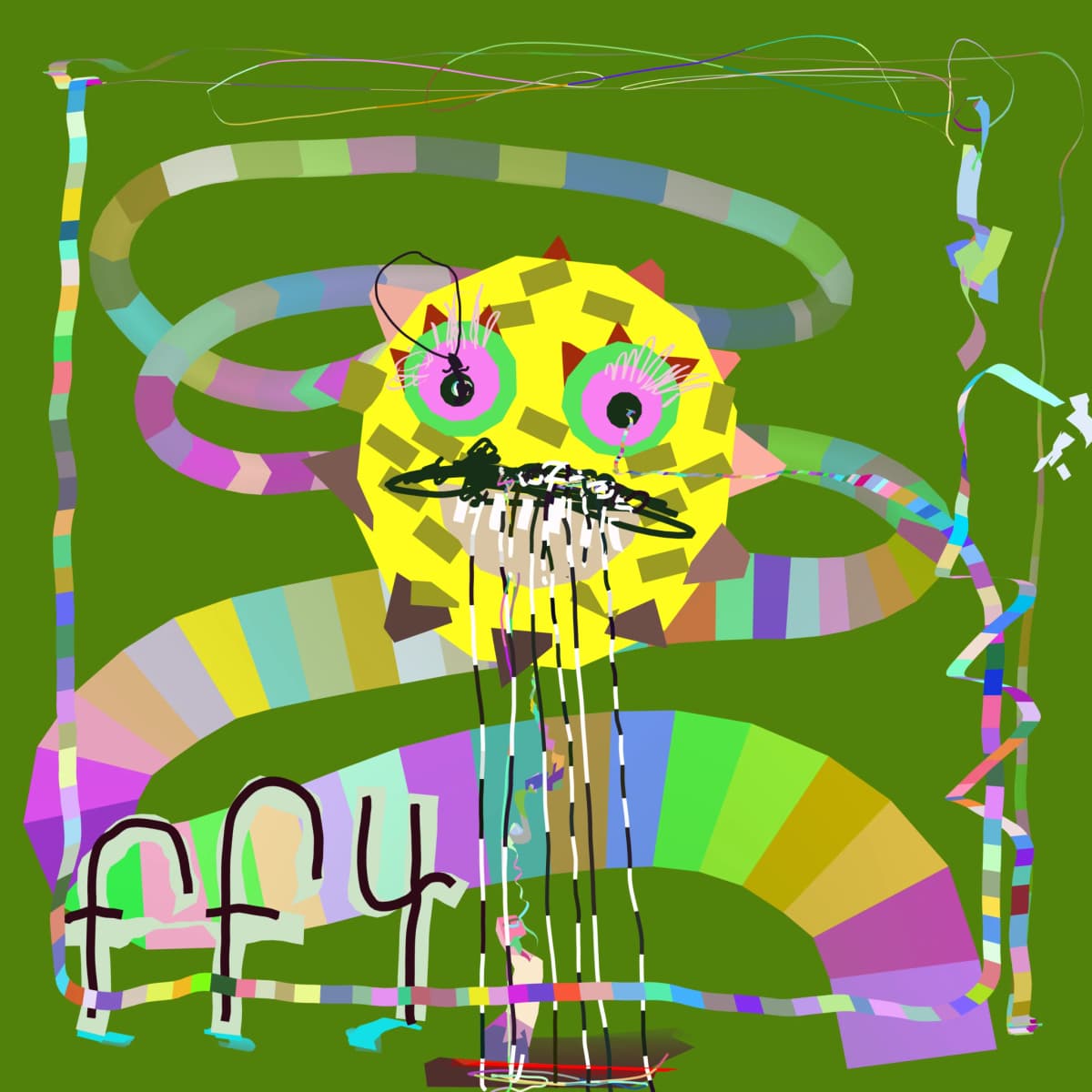 アート・デザイン・音楽 Dirty Graphics & Strange Characters Freaky Flowers - Wildxyz