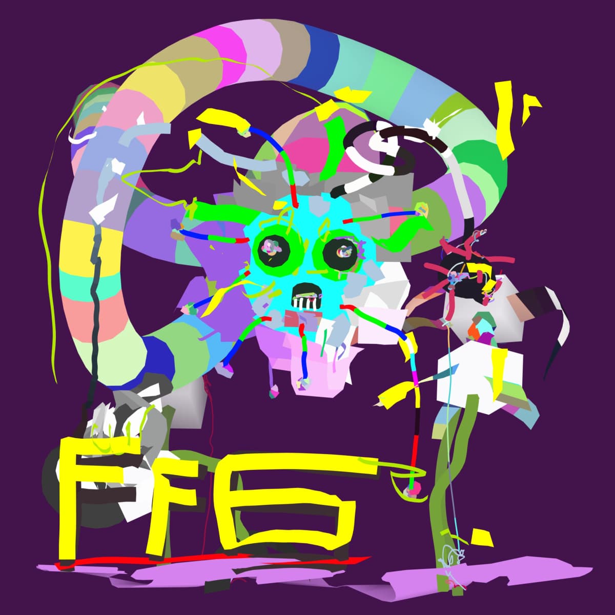 アート・デザイン・音楽 Dirty Graphics & Strange Characters Freaky Flowers - Wildxyz
